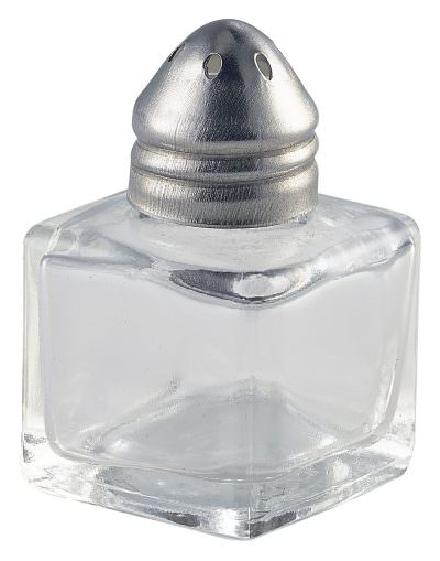 Individual Glass Pepper Pot 30 x 30 x 50mm