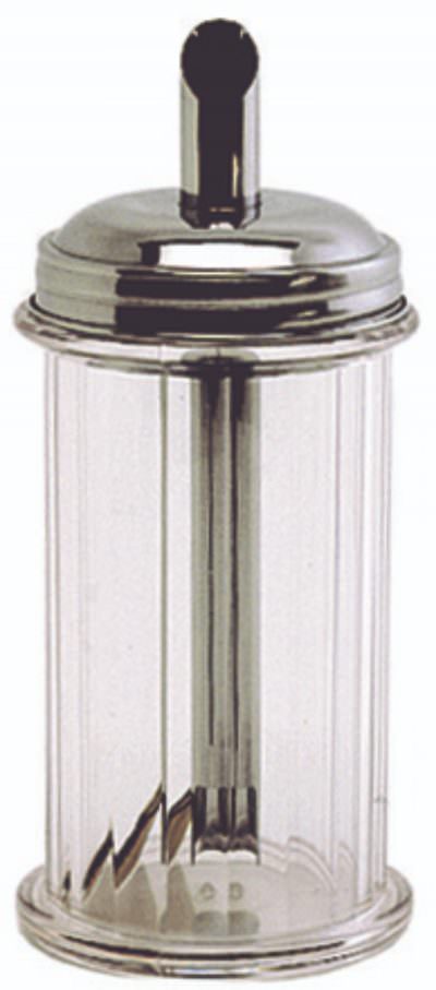 Clear Plastic Sugar Pourer With S/St.Top