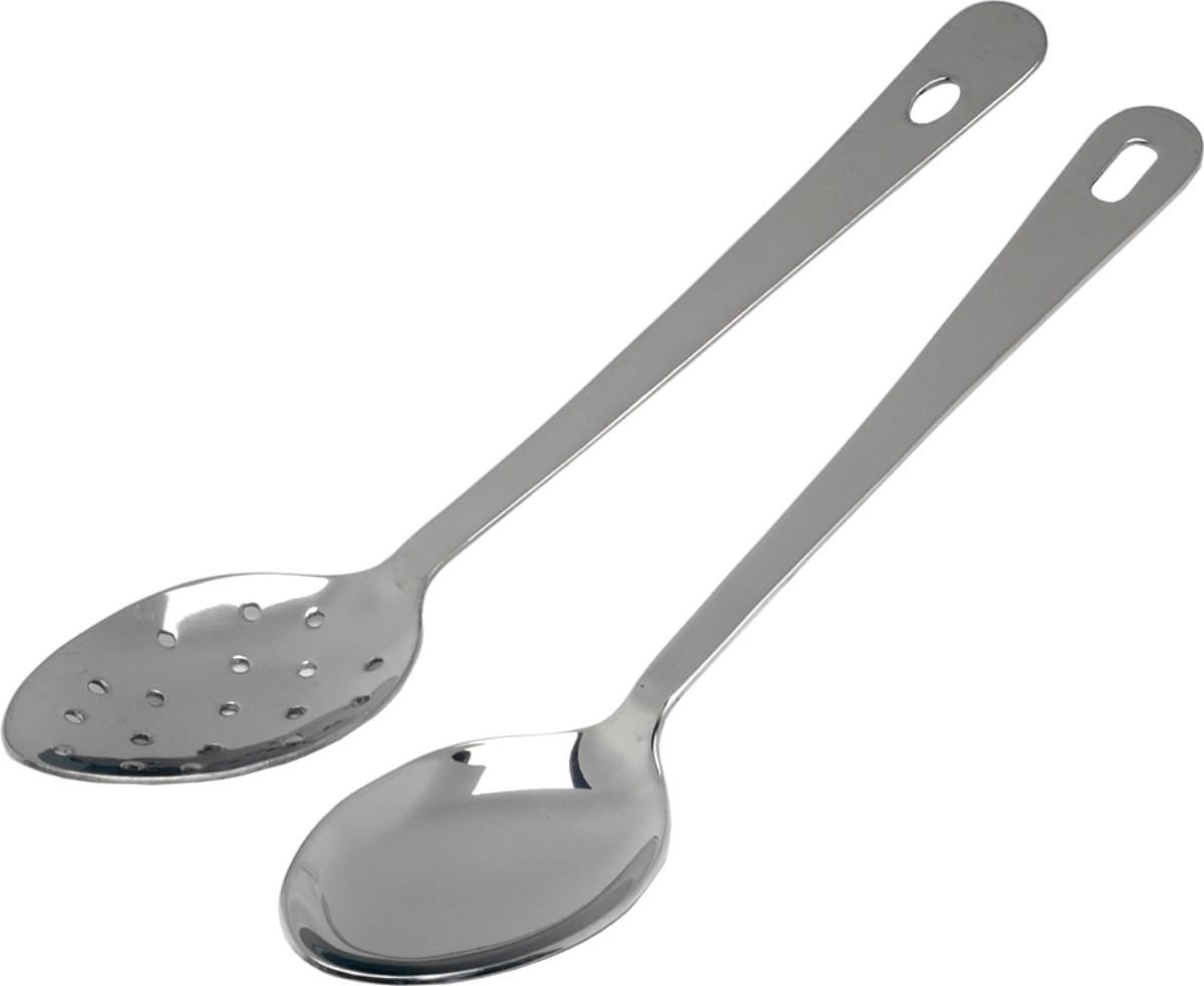 S/St.Perforated Spoon 14" With Hanging Hole