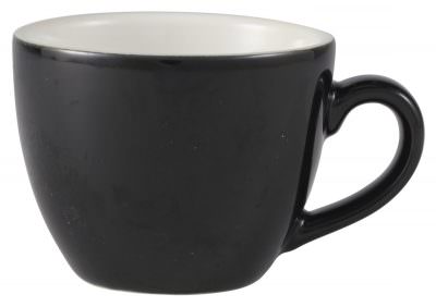 Royal Genware Bowl Shaped Cup 9cl Black