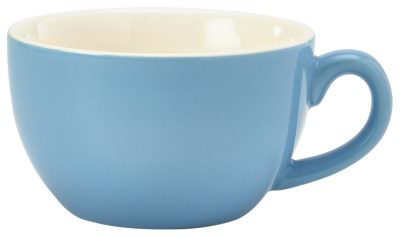 Royal Genware Bowl Shaped Cup 17.5cl/6oz Blue