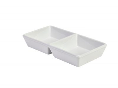 Royal Genware Square Double Dish 25x13x4cm