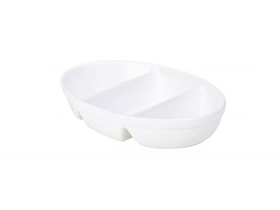 R.G.3 Divided Veg. Dish 24cm White