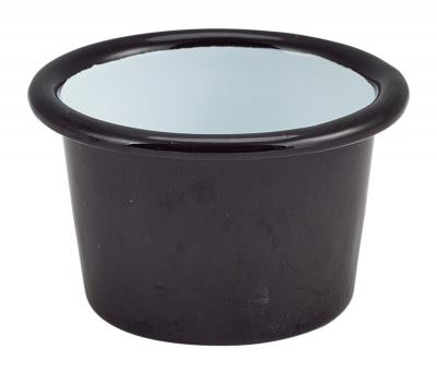 Enamel Ramekin Black 7cm Dia 90ml/3.2oz