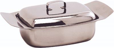 S/S Butter Dish & Lid 250G (0.5Lb)