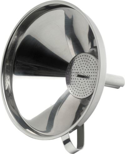 S/St.5"Funnel With Removable Strainer
