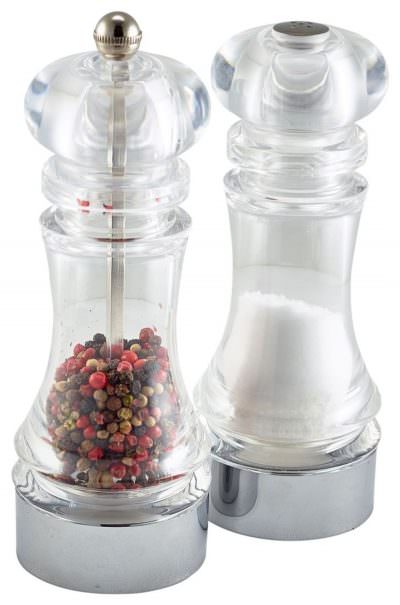 Acrylic Pepper Mill & Salt Shaker Set