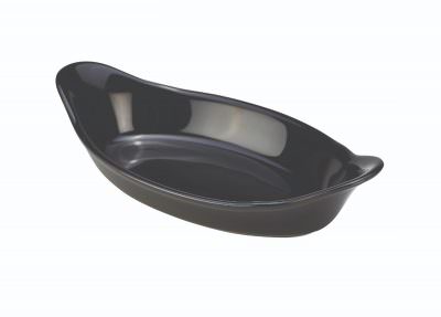 Royal Genware Oval Eared Dish 22cm Black