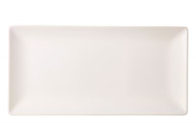 Luna Rect.Coupe Plate 25X15cm White Stoneware