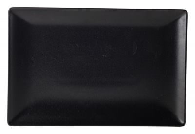 Luna Rect.Coupe Plate 30X20cm Black Stoneware