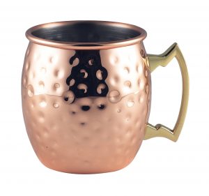 Barrel Copper Mug 40cl/14oz Hammered