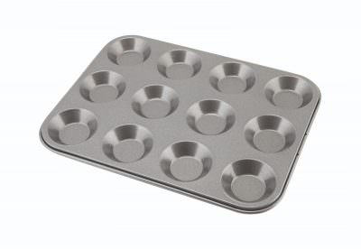Carbon Steel Non-Stick 12 Cup Bun Tray
