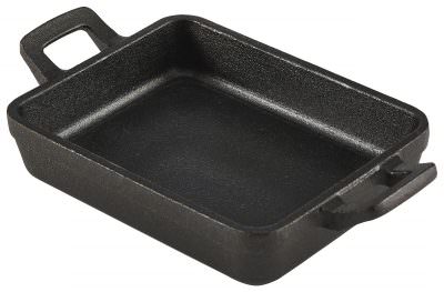 Mini Cast Iron Rectangular Dish 14x11x4.5cm