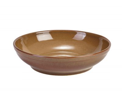 Terra Stoneware Rustic Brown Coupe Bowl 27.5cm