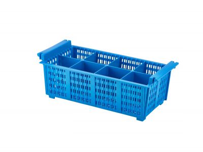 8 Compart Cutlery Basket (Blue)430X210X155mm