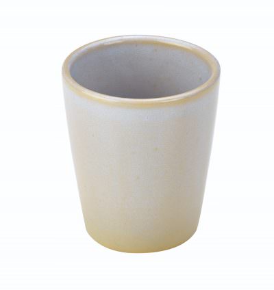 Terra Stoneware Rustic White Conical Cup 10cm