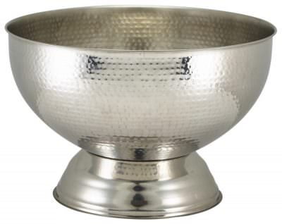 Hammered Stainless Steel Champagne Bowl 36cm