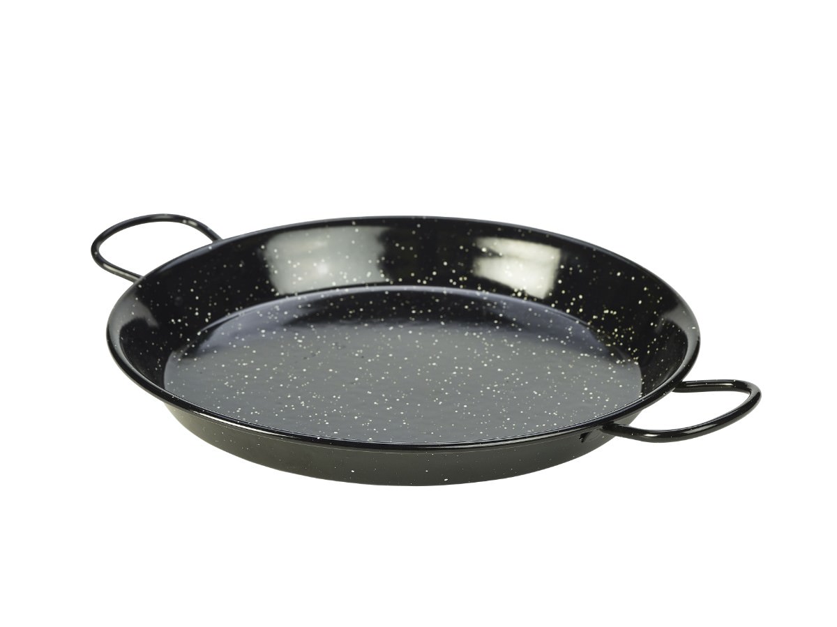 Black Enamel Paella Pan 30cm