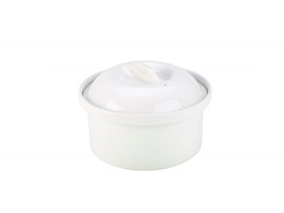 Royal Genware Round Casserole Dish 1.5L White