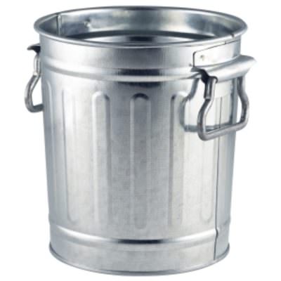 Miniature Galvanised Bin 14x12x15cm