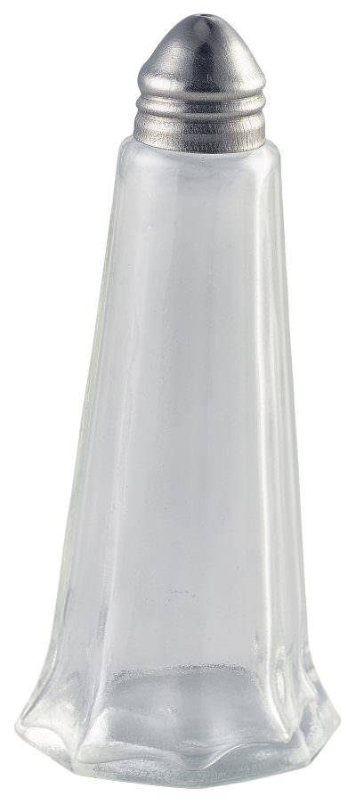 Glass Lighthouse Salt Shaker Silver Top