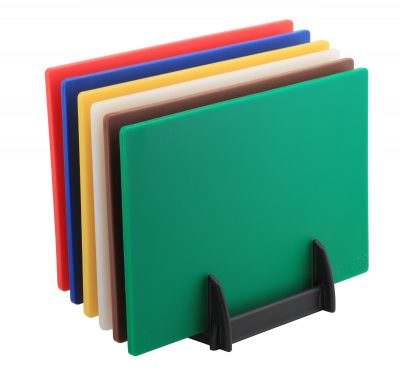 6 Colour (1 of Each) LD Chopping Boards + Rack
