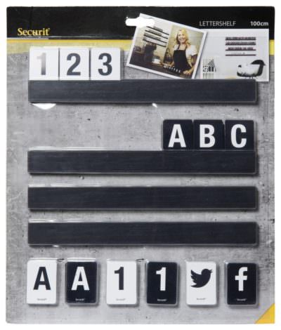Letter Shelf 1m Black (Includes 169 Characters)