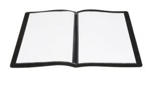 Raw Leather Menu A4 Black