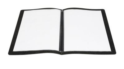 Raw Leather Menu A4 Black