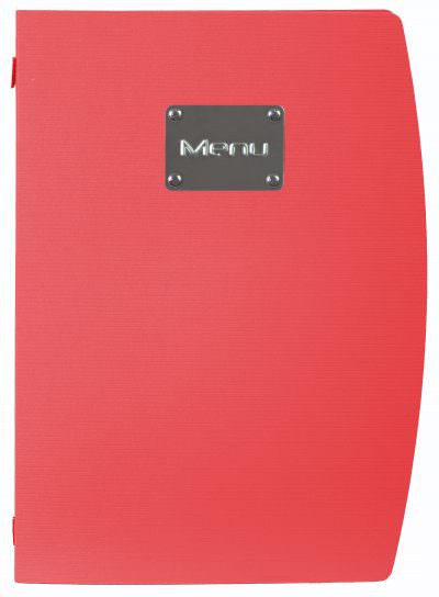 Rio A4 Menu Holder Red 4 Pages