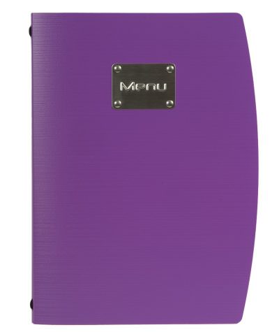 Rio A4 Menu Holder Purple 4 Pages