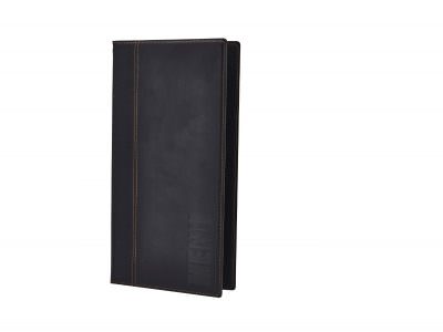 Contemporary Long Menu Holder Black 4 Pages