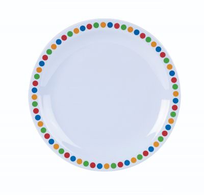 Genware Melamine 6.25" Plate- Coloured Circle
