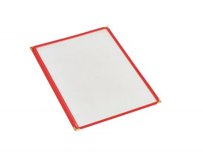 Red American Style A4 Menu Holder - 1 Page