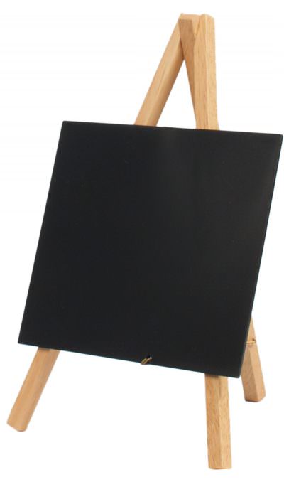 Mini Chalkboard Easel 24 X 11.5cm Wood Pk3
