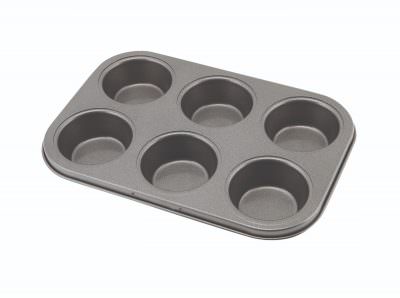 Carbon Steel Non-Stick 6 Cup Muffin Tray