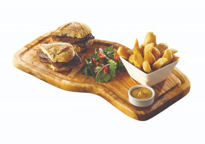 Olive Wood Serving Board W/ Groove 40 x 21cm+/-