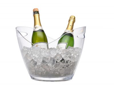 Clear Plastic Champagne Bucket Large