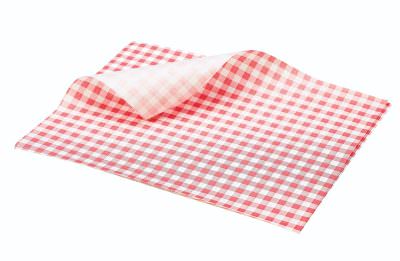 Greaseproof Paper Red Gingham Print 25 x 20cm