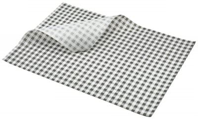 Greaseproof Paper Black Gingham Print 35 x 25cm