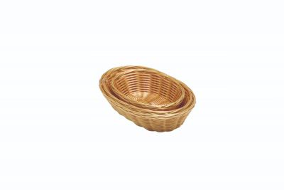 Oval  Polywicker Basket 10"X6.5"X2.5"