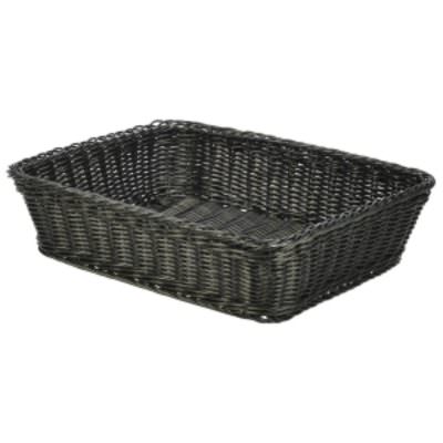 Polywicker Display Basket Black 36.5 x 29 x 9cm
