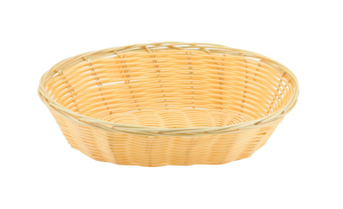 Oval Polywicker Basket 9"X6"X2.25"