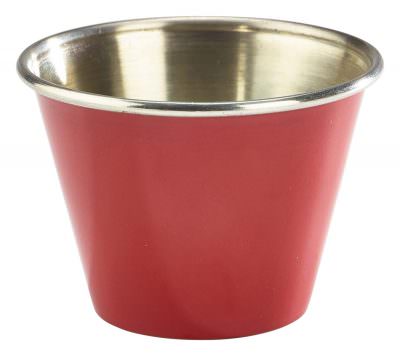 2.5oz Stainless Steel Ramekin Red