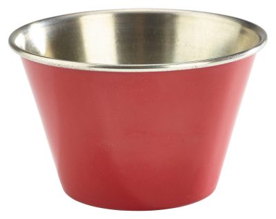 6oz Stainless Steel Ramekin Red