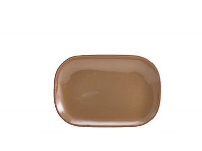 Terra Stoneware Rustic Brown Rectangular Plate 24 x 16.5cm