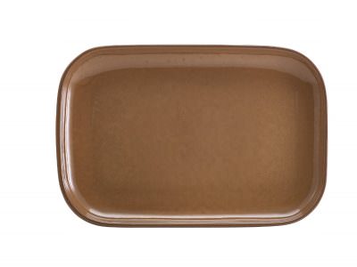 Terra Stoneware Rustic Brown Rectangular Plate 34.5 x 23.5cm