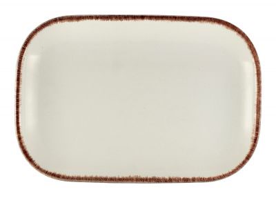 Terra Stoneware Sereno Brown Rectangular Plate 29 x 19.5cm