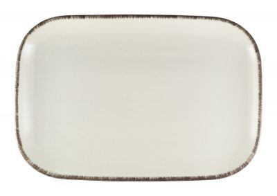 Terra Stoneware Sereno Grey Rectangular Plate 34.5 x 23.5cm