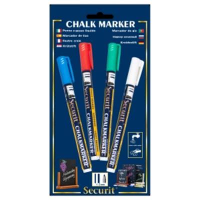 Chalkmarkers 4 Colour Pack (R,G,W,Bl) Small